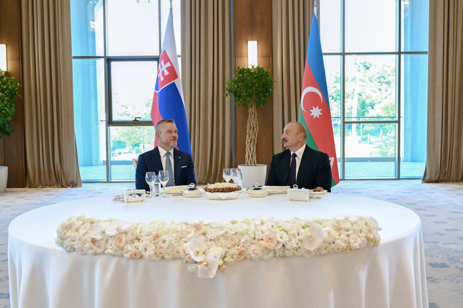 Prezident İlham Əliyevin adından Xankəndidə Slovakiya Prezidentinin şərəfinə rəsmi nahar verilib